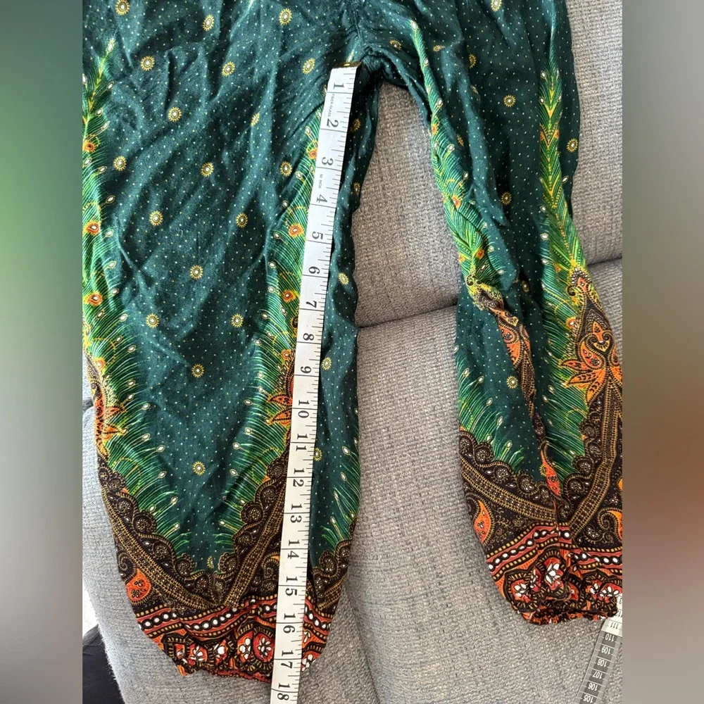 Girls Size 5 Boho Printed Harem Pants Smocked Paisley Peacock Mexicali Blues - Picture 12 of 12
